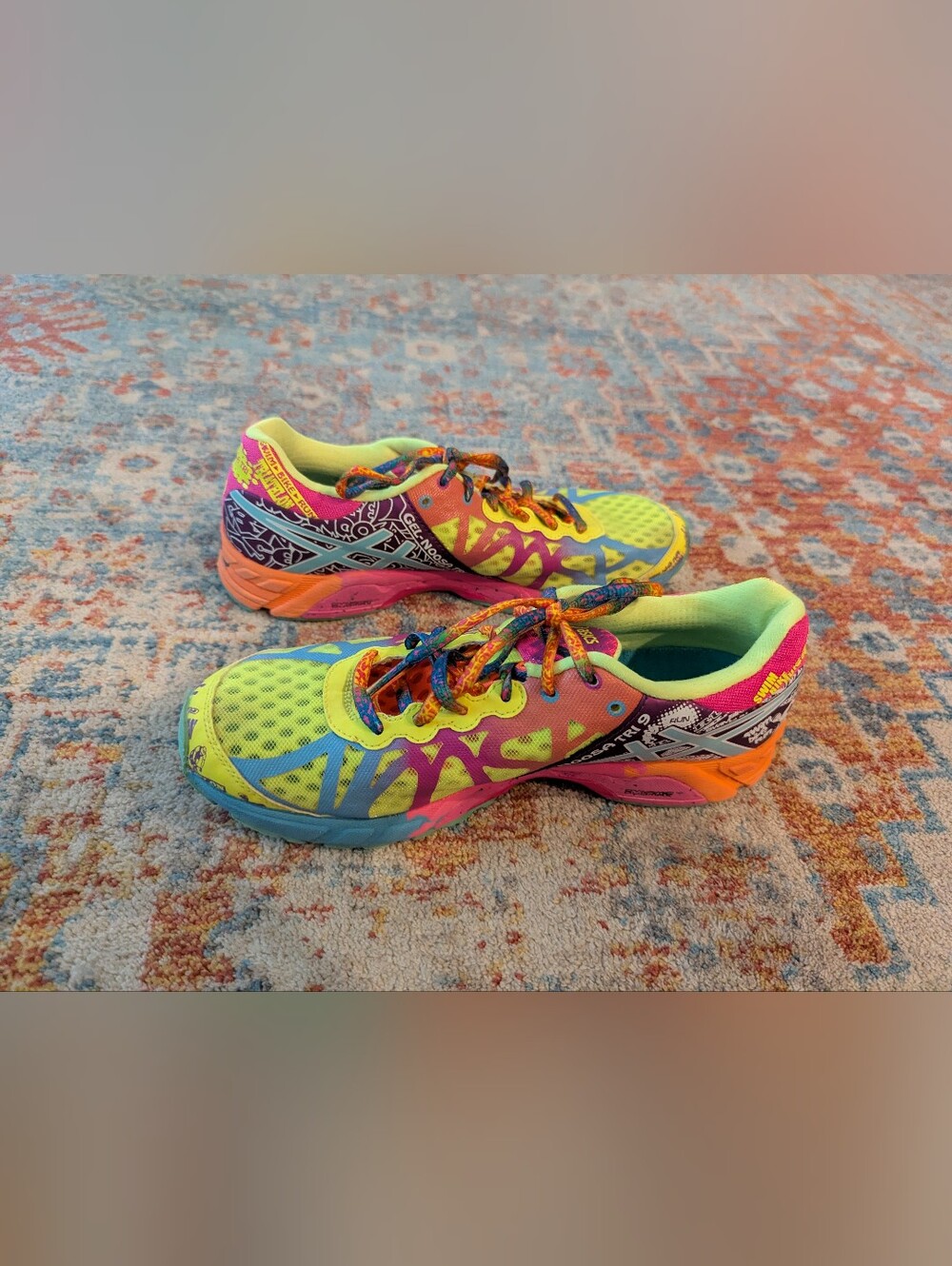 Asics Gel Noosa Tri 9 Women's 9.5 Bright Colorful Triathlon Running Shoe - Picture 9 of 14